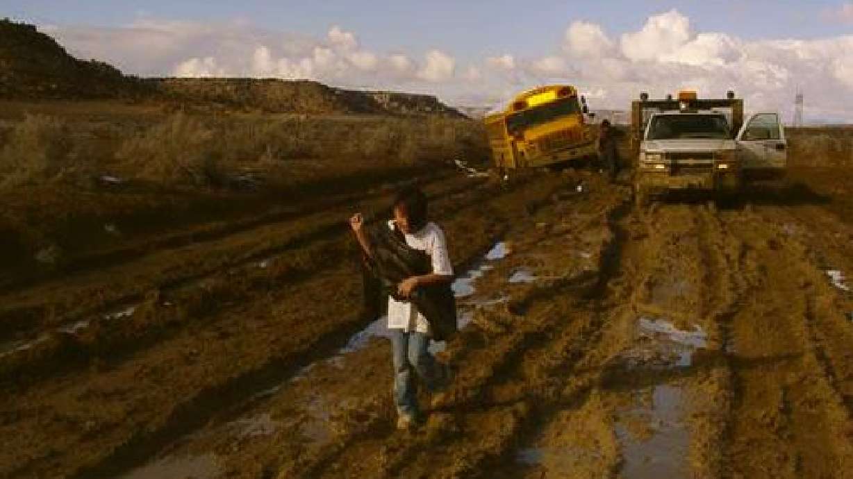 Muddy roads in Navajo Nation often keep kids from school