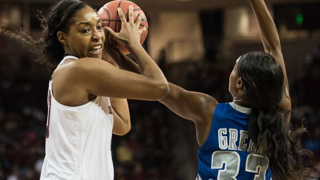 Coates leads No. 2 South Carolina women past Hampton, 86-48
