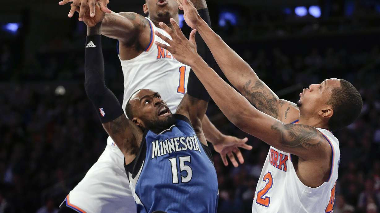 Knicks hold off Wolves 107-102 behind Anthony, Afflalo
