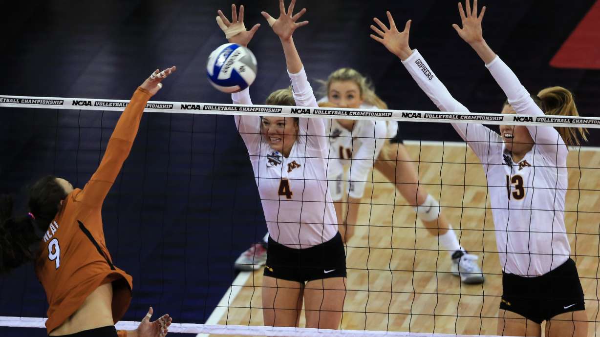 Texas beats Gophers in 4 sets, goes to NCAA volleyball final