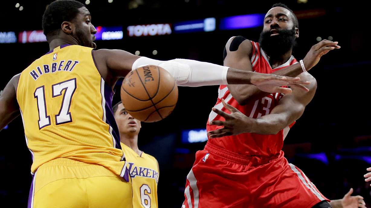 Harden, Jones lead Rockets past Lakers again, 107-87