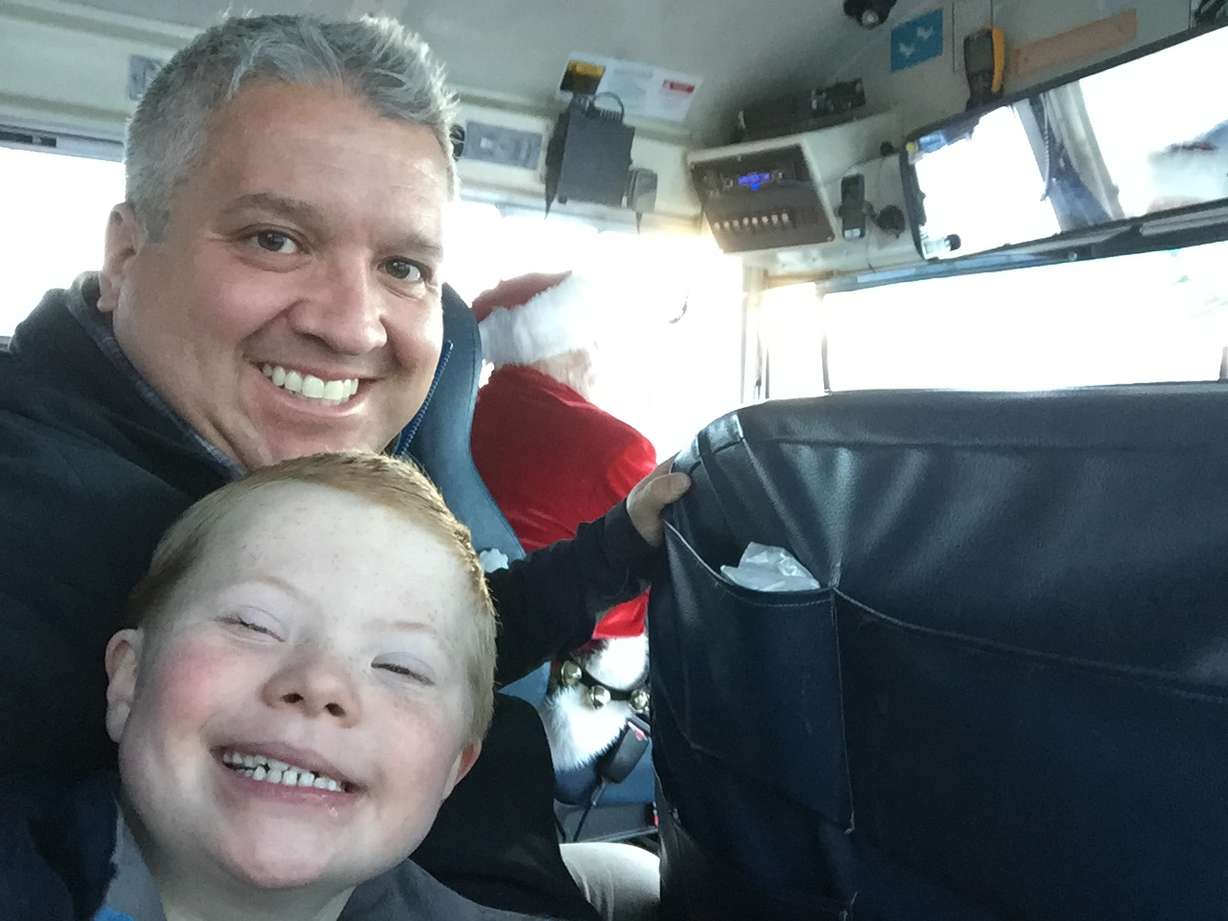 KSL Reporter Alex Cabrero with Tyson on Friday, Dec. 18, 2015. (Photo: Alex Cabrero, KSL-TV)