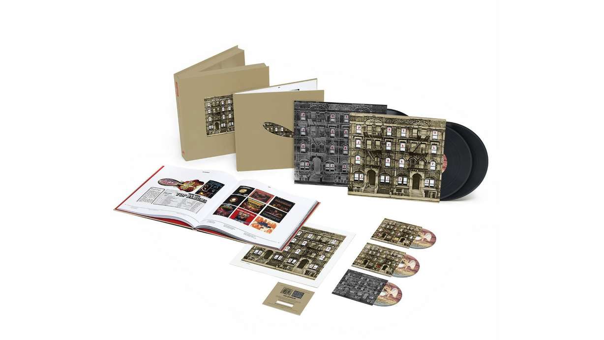 Over the past couple years, Led Zeppelin has gotten the gold-plated treatment for its entire oeuvre, and 1975's "Physical Graffiti" may have the most expansive box — only fitting, because it was the band's only double LP. The box includes three CDs, three LPs and a 96-page companion book. Photo credit: Led Zeppelin