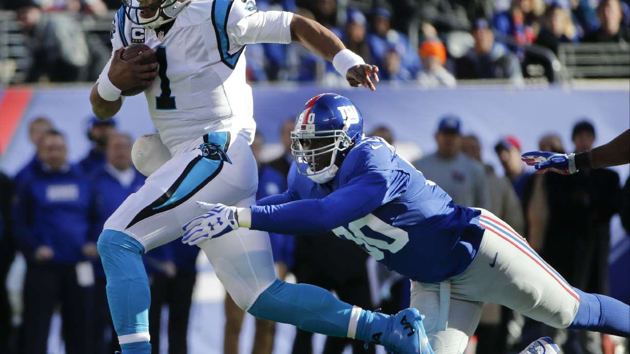 Panthers remain perfect, outlast Giants 38-35 in nasty game