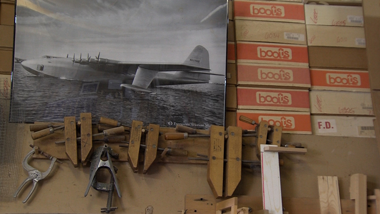 Howard Hughes' "Spruce Goose," which Bruce's dad worked on. (Photo: Ray Boone, KSL-TV)