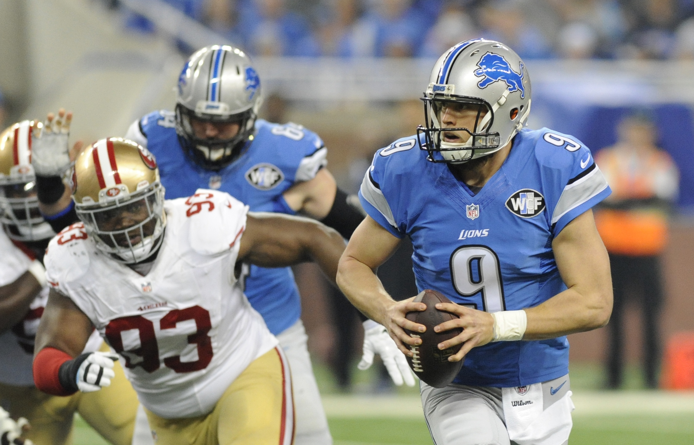 Stafford, Lions beat sloppy 49ers 32-17