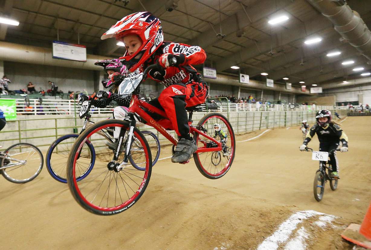Connor Clifford, 6, practices prior to racing BMX in South Jordan on Dec. 6, 2015. (Photo: Jeffrey D. Allred, Deseret News)