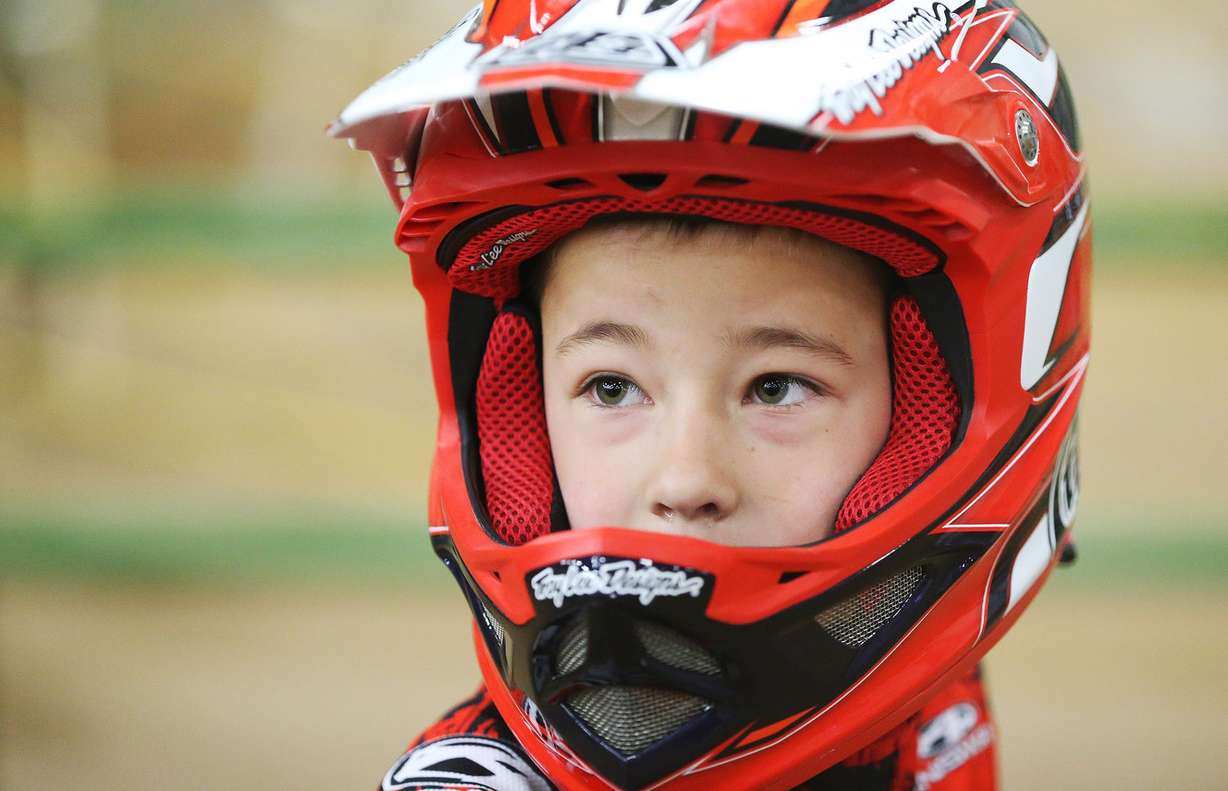 Connor Clifford, 6, watches BMX racing in South Jordan on Dec. 6, 2015. (Photo: Jeffrey D. Allred, Deseret News)