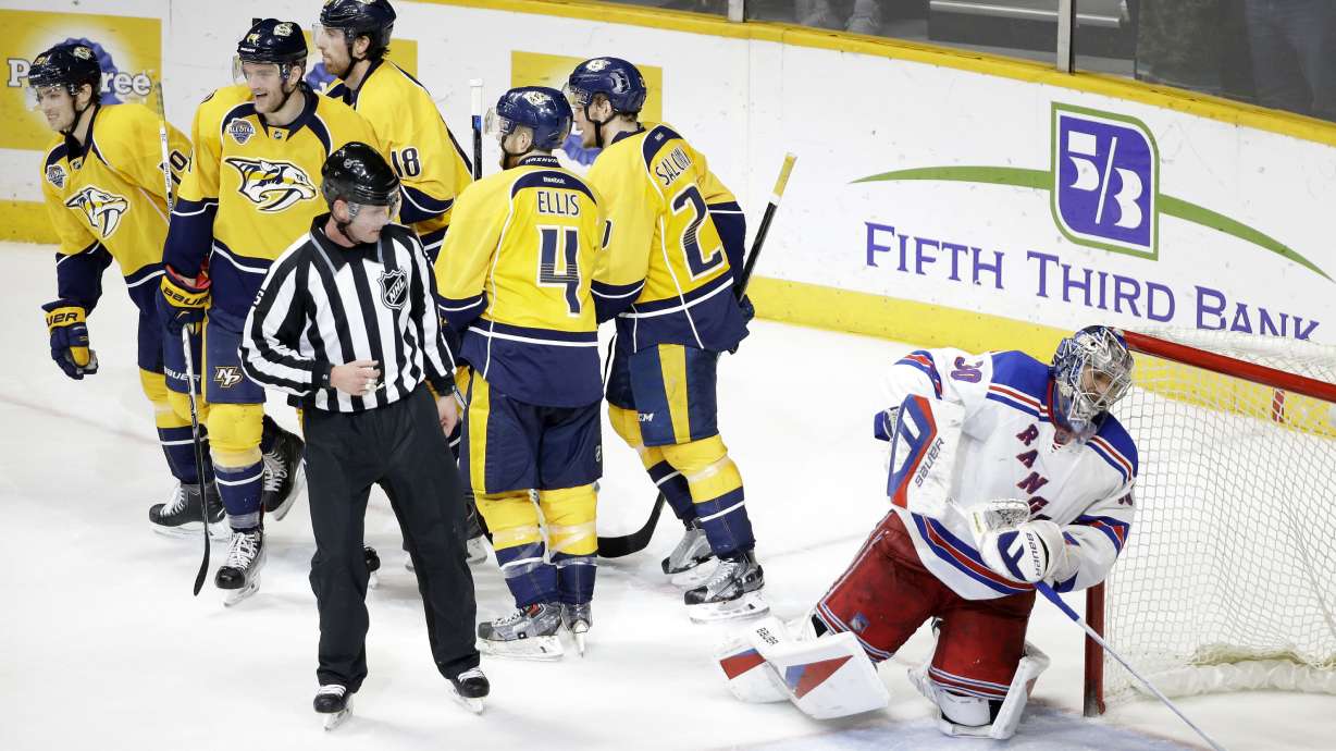 Neal scores twice and Predators beat Rangers 5-3