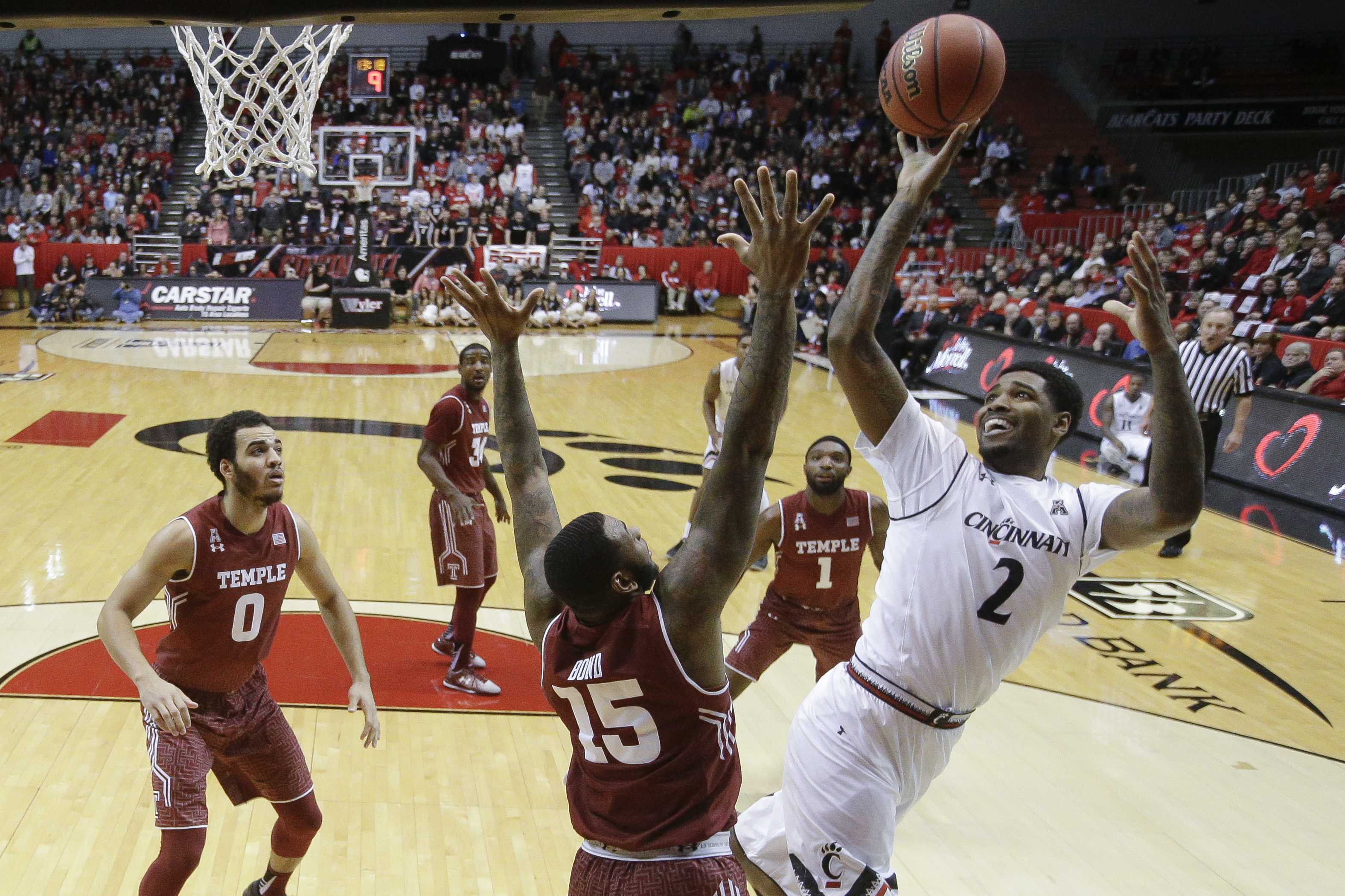 Temple pulls away to 77-70 win over No. 22 Cincinnati