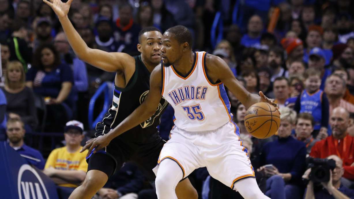 Westbrook and Durant lead Thunder over Bucks 131-123