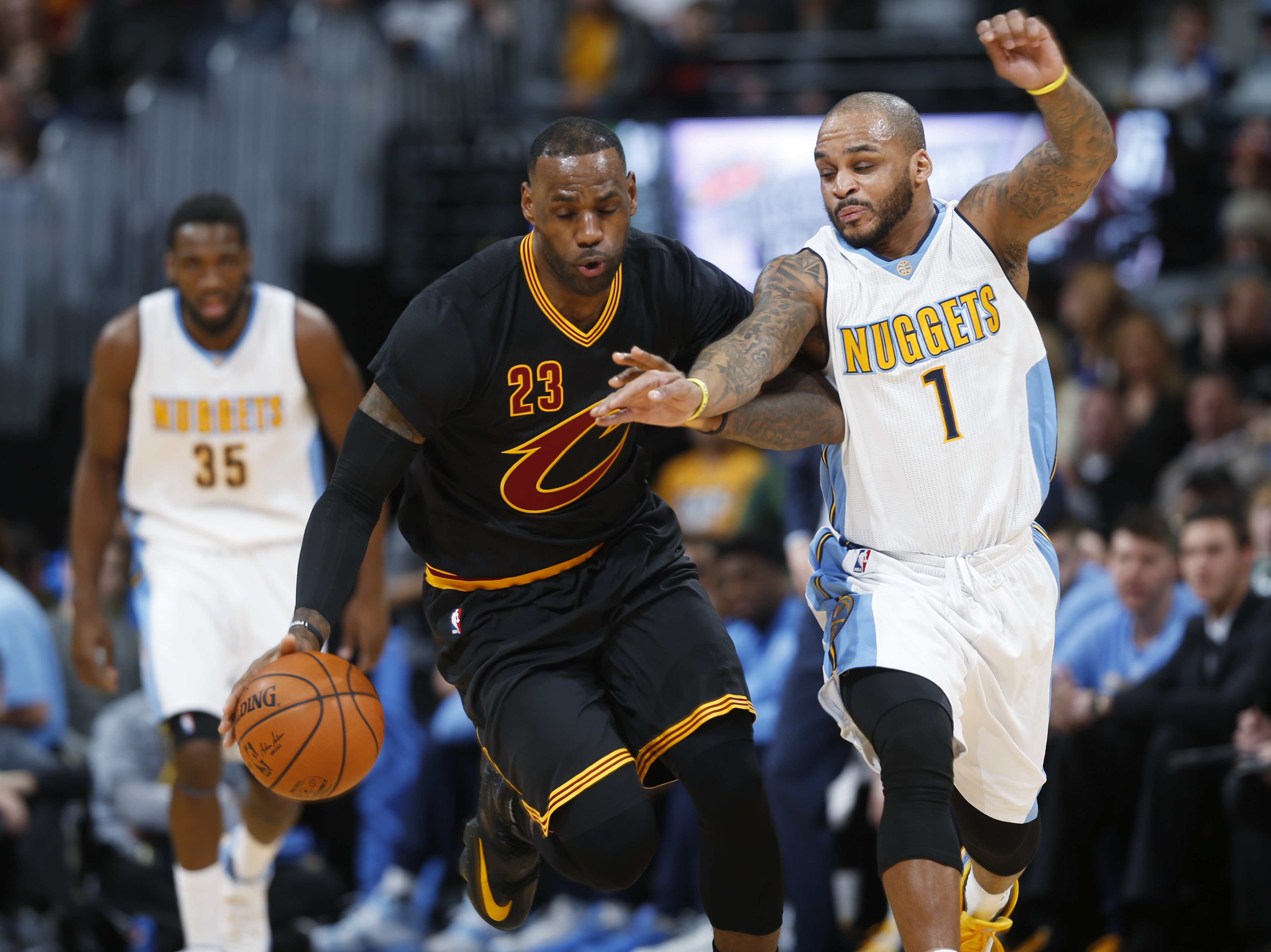 James scores 34 as Cavaliers beat Nuggets 93-87