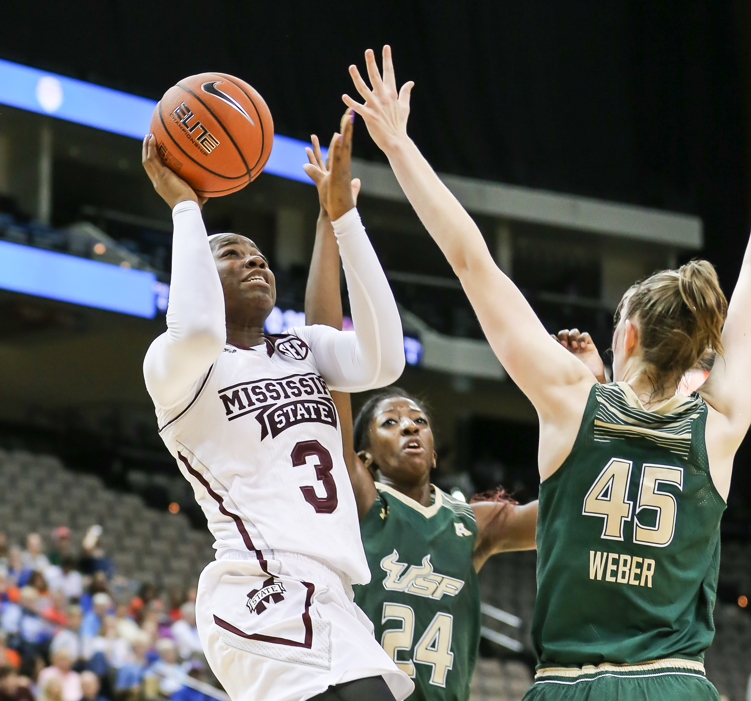 No. 8 Mississippi State women beat 20th-ranked USF 68-58