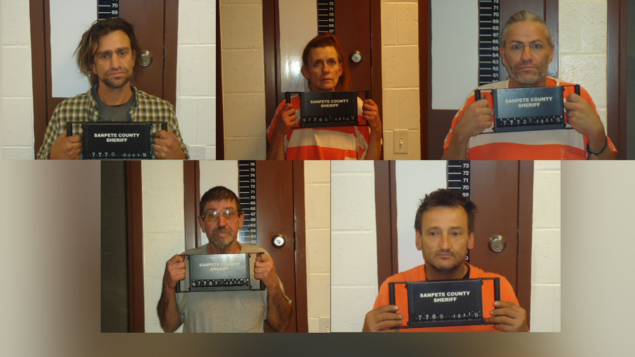 Police arrest 5 on suspicion of drugs, firearms