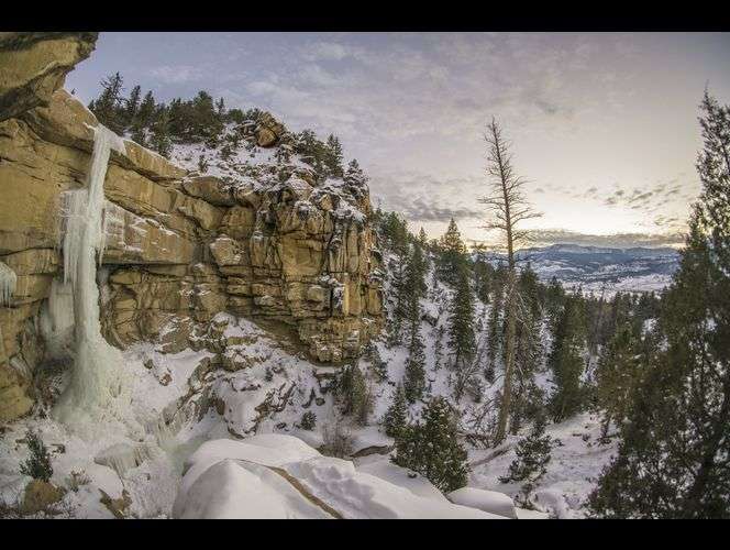 Frozen waterfall up above Joe's Valley Reservoir - Photo Submitted by Brandon Tucker