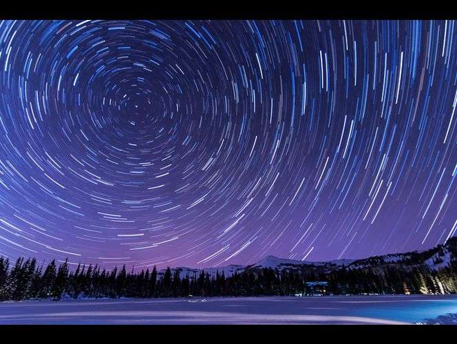 Star trails over Silver Lake in Big Cottonwood Canyon. - Photo Submitted by Zach Kelley