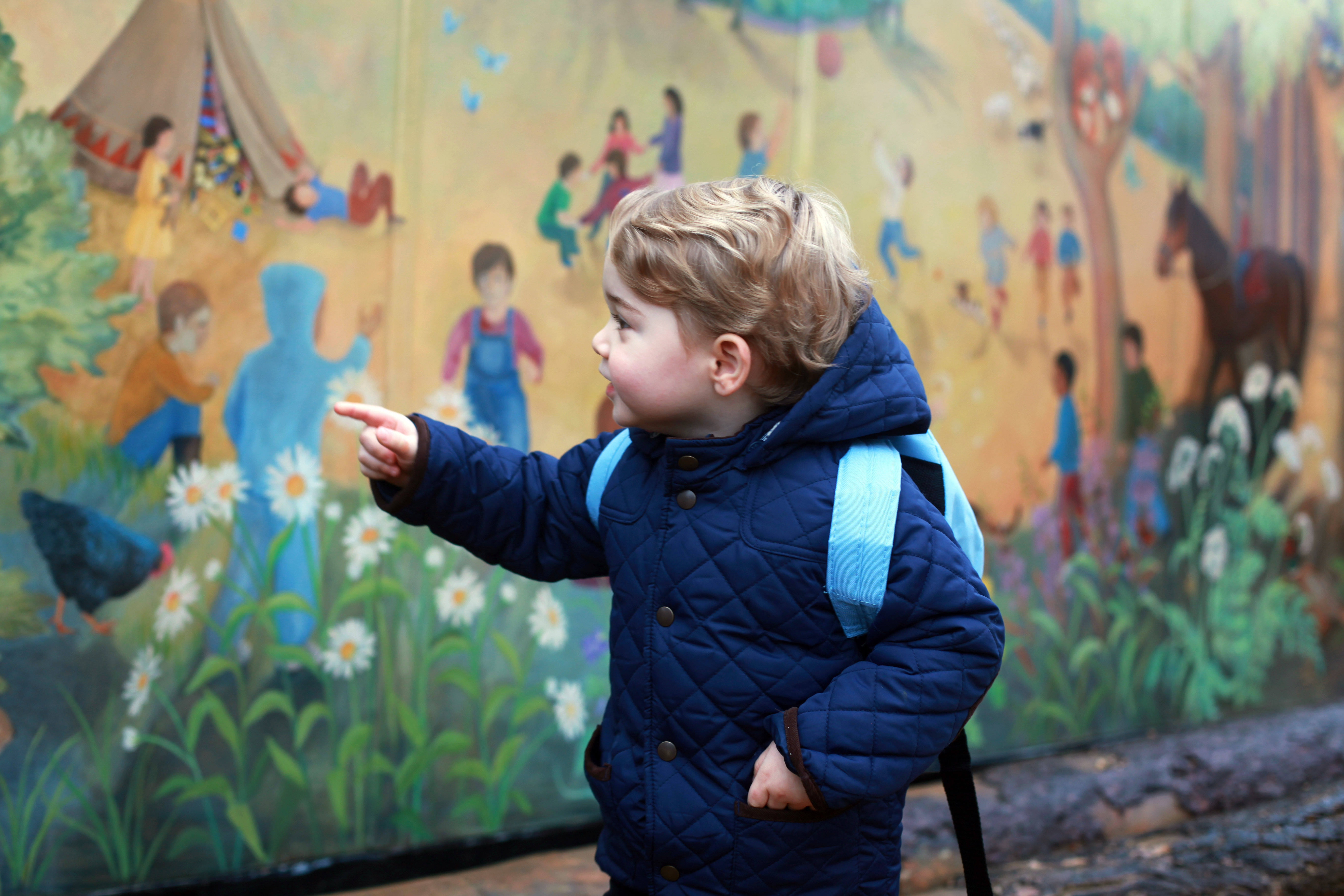 Britain's Prince George starts nursery school