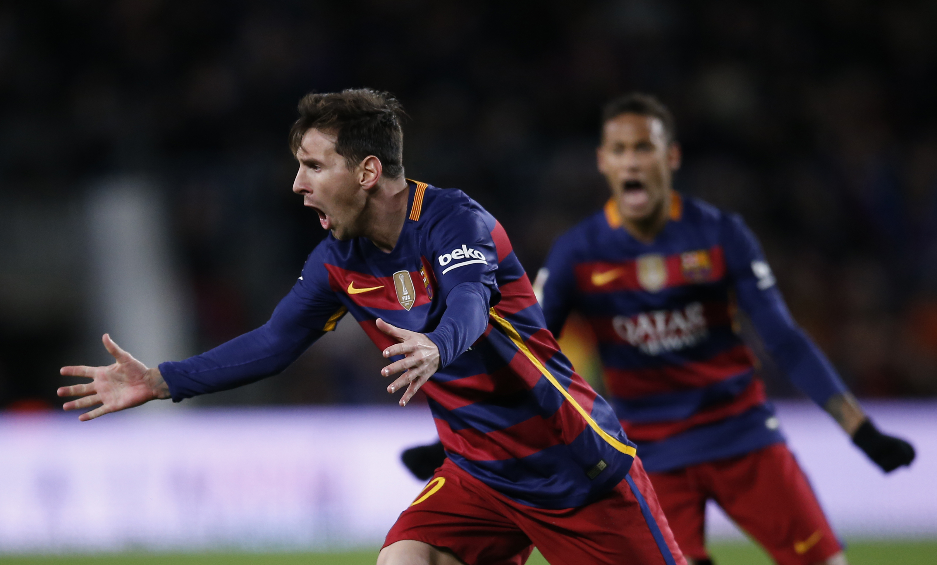 Messi shines as Barcelona beats Espanyol in wild Copa match