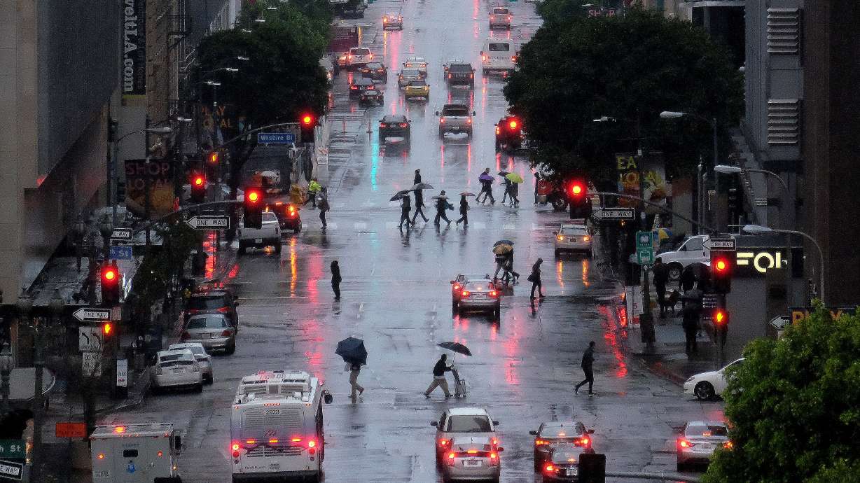 The Latest: Rain, snowfall totals reported after stormy week