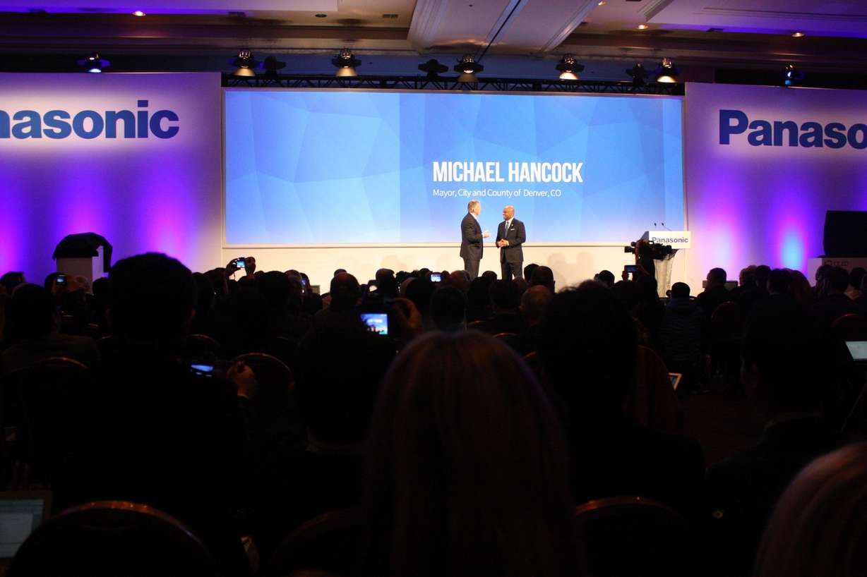 Panasonic announced it is partnering with the city of Denver to create a smart city during a press conference Tuesday. The project is branded City Now. (Photo: Natalie Crofts/KSL)