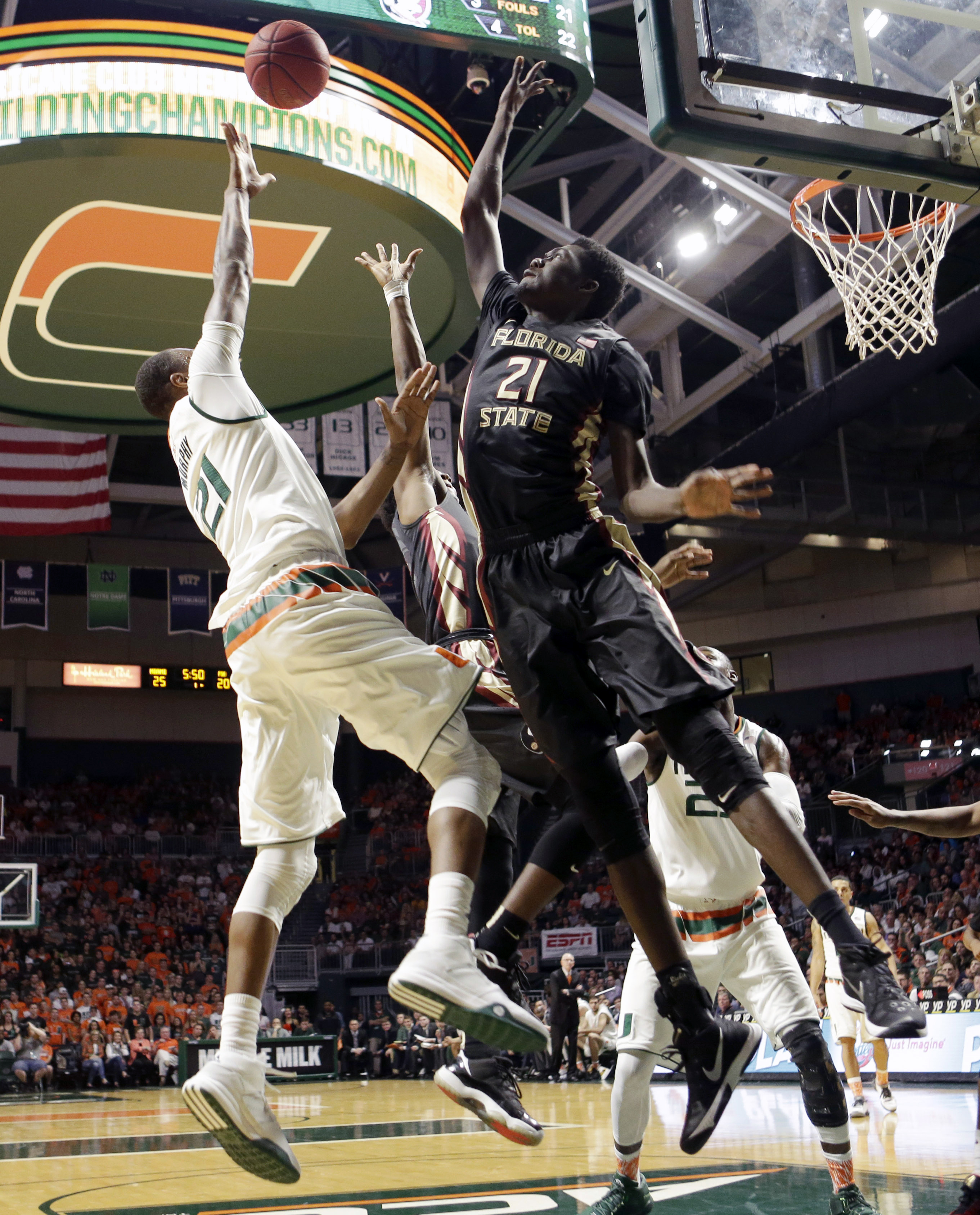 McClellan helps No. 12 Miami to win over Florida State