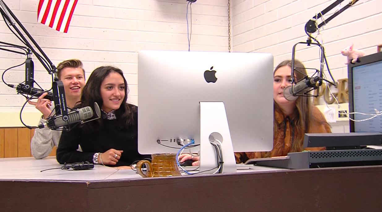 Students Johnny, back, Kaneesha and Gwynie on KPGR in Pleasant Grove on Monday, Jan. 4, 2016. (Photo: Steve Landeen, KSL-TV)