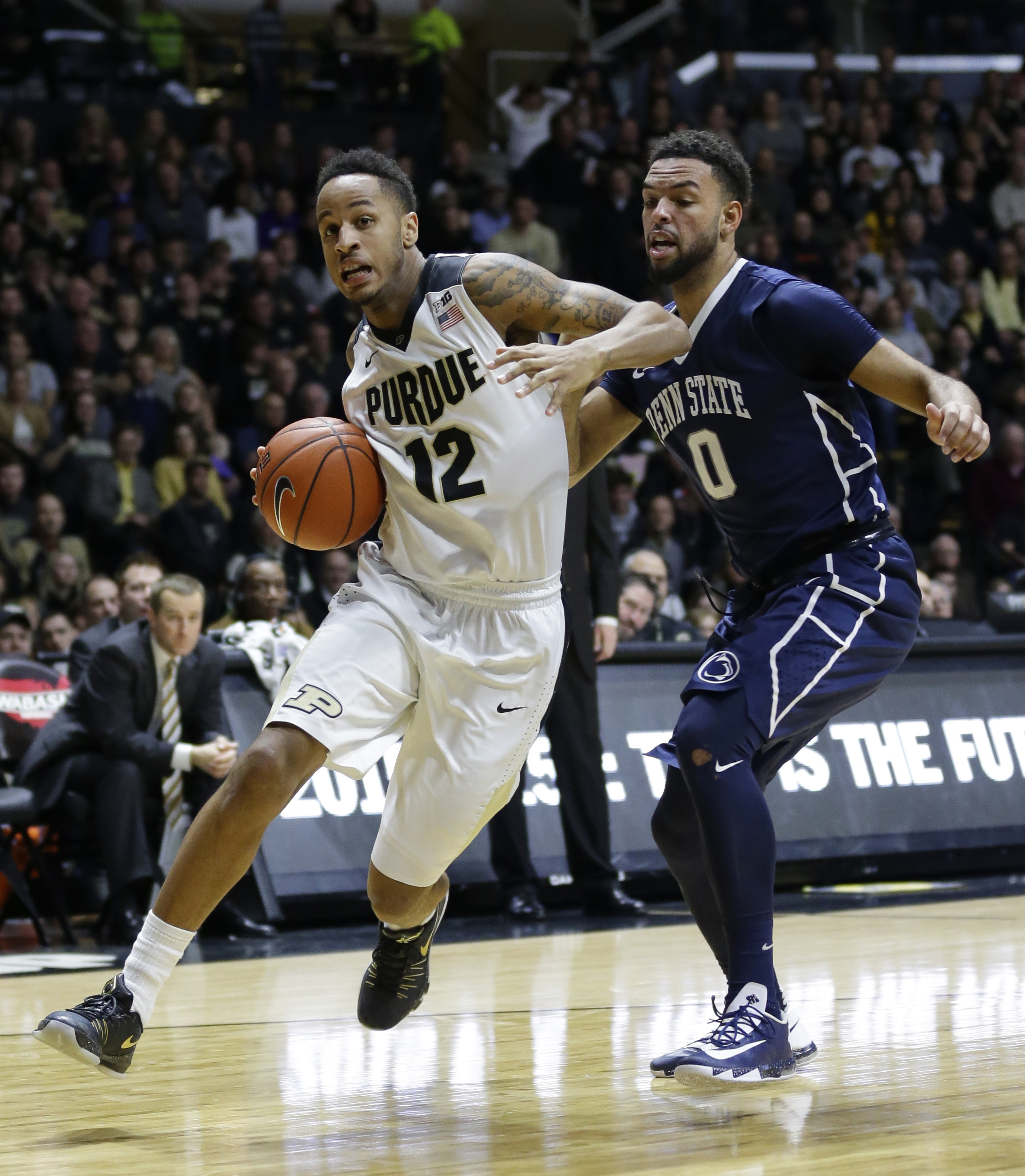 No. 24 Purdue dominates middle in 74-57 rout of Penn State