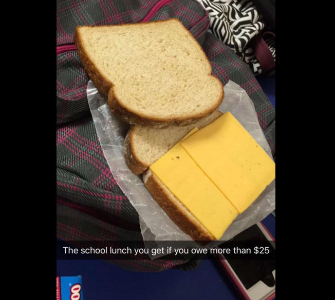 School blasted for 'sandwich of shame' policy aimed to collect lunch debts