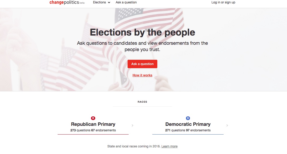 New Change.org site lets you ask political candidates questions