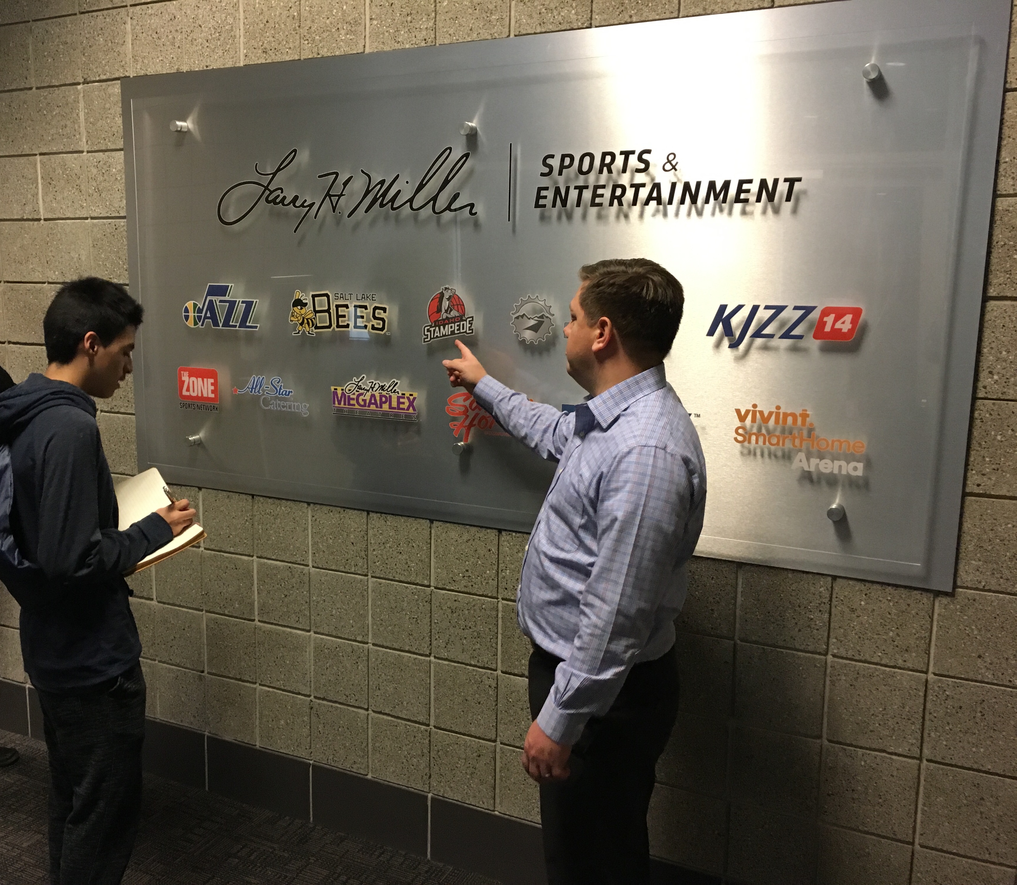 Middle school students shadow Jazz front office personnel