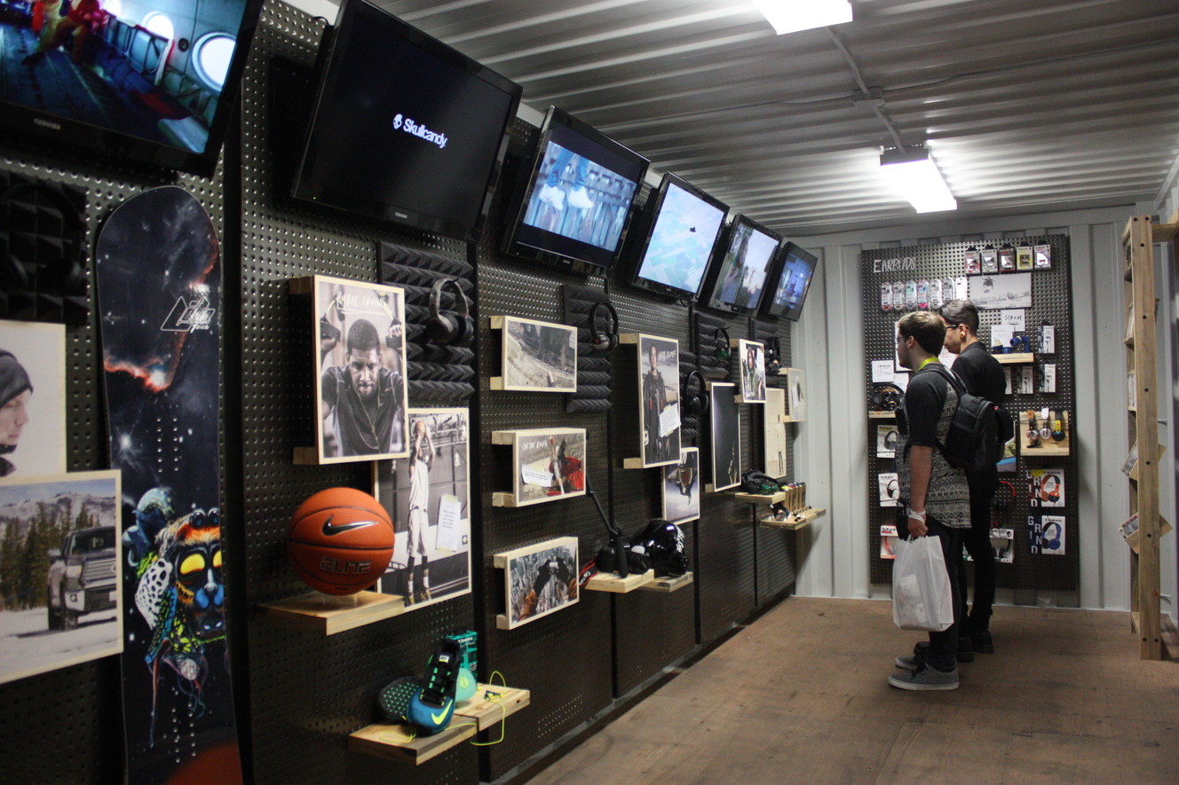 Inside Utah-based Skullcandy's booth. (Photo: Natalie Crofts/KSL)