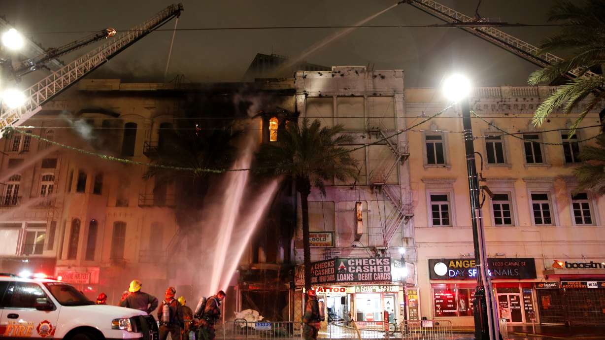The Latest: Arson not suspected in Canal Street blaze