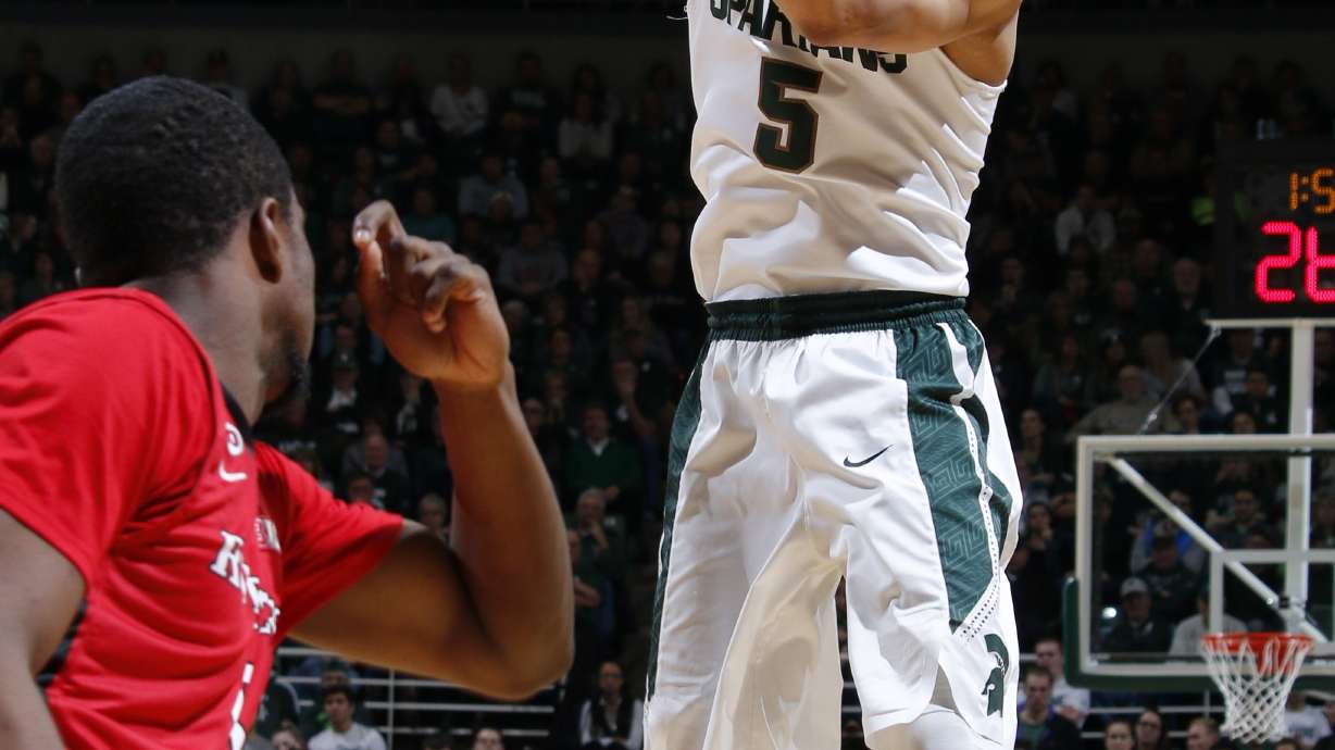 Michigan State makes 17 3-pointers in 96-62 win over Rutgers