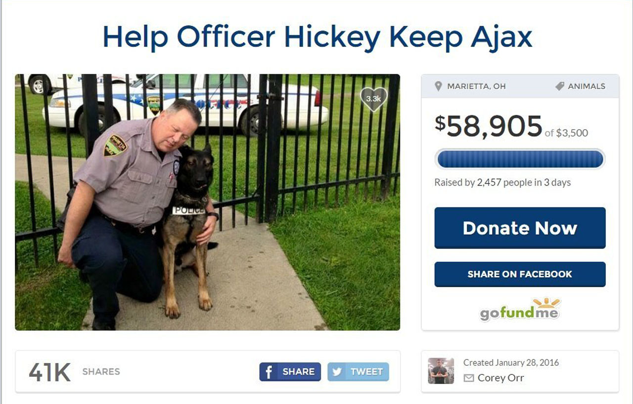 Law complicates retired officer's effort to buy K-9 partner
