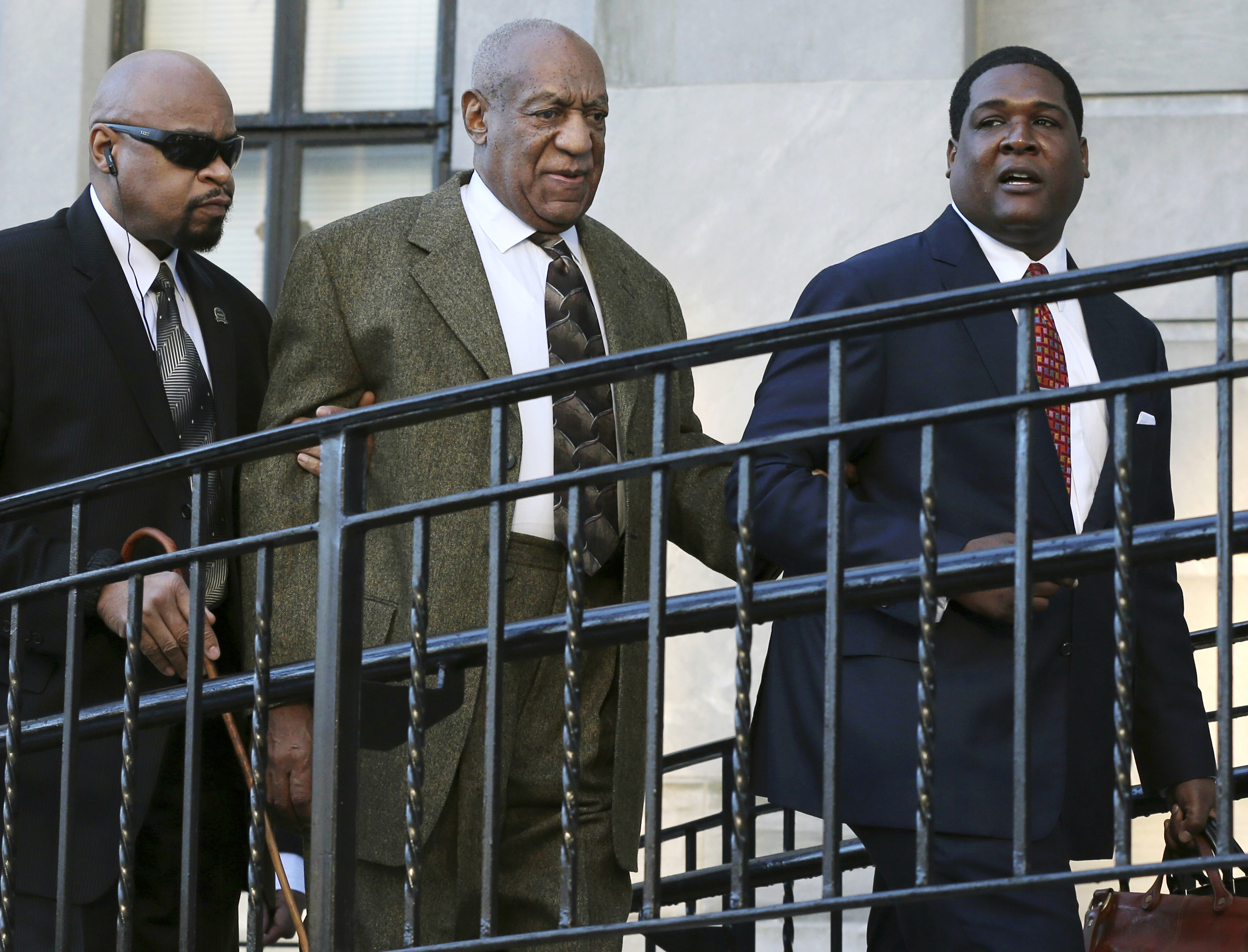The Latest: Bill Cosby arrives for 2nd day of proceedings
