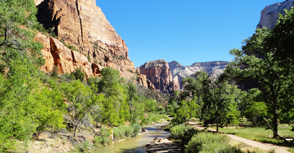 West Bank of the Virgin River, courtesy of Utah.com