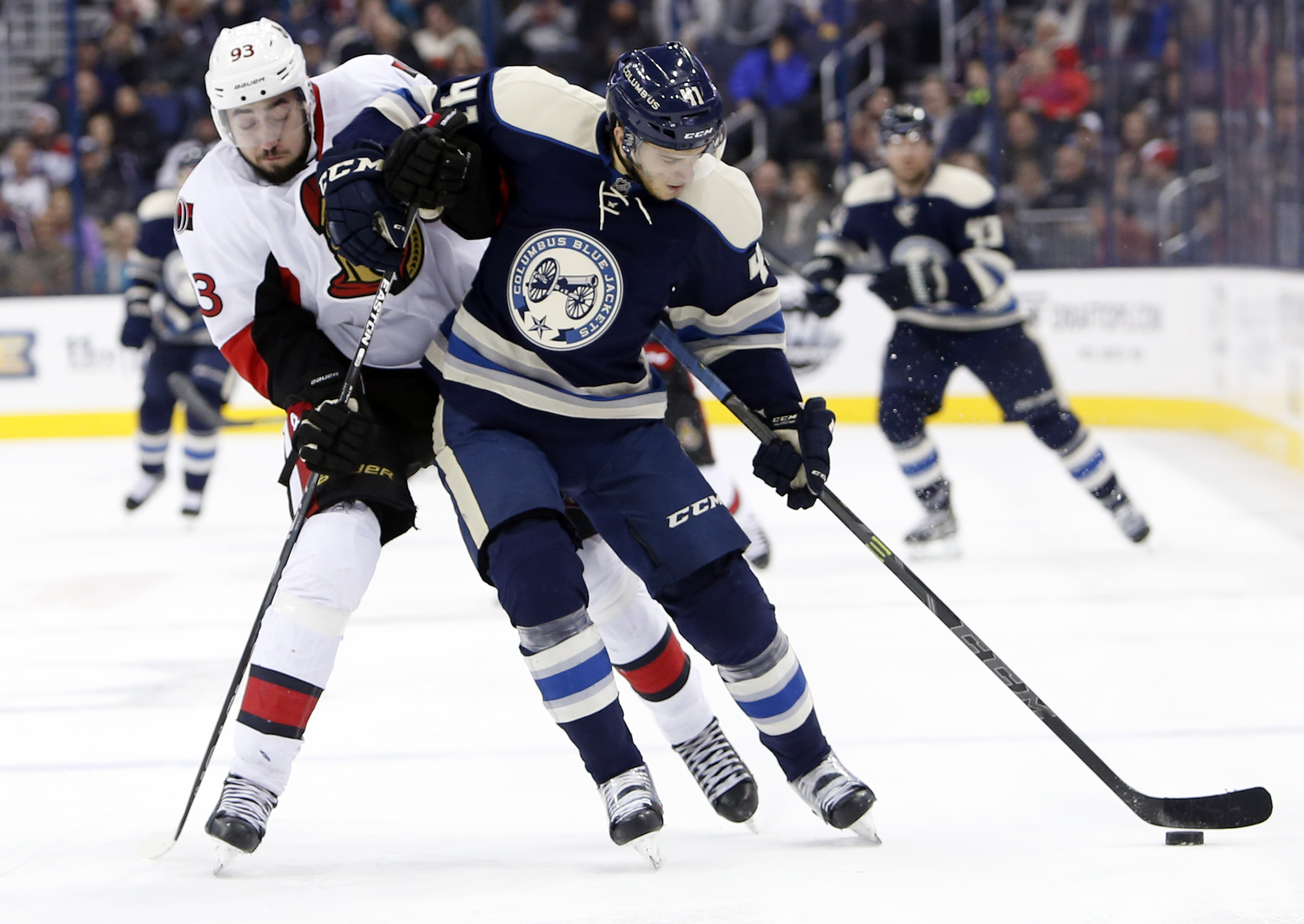 Jenner scores twice to help Columbus beat Ottawa 4-2