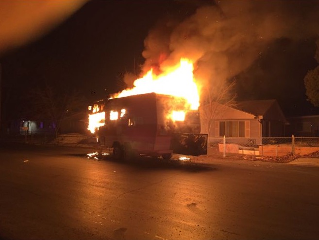 Trailer fire off of 2780 West and the corner of 3100 South (Submitted using iWitness)