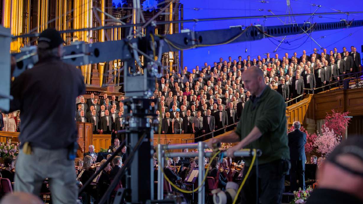 Photos: Members of the Mormon Tabernacle Choir take part in a high tech-video shoot