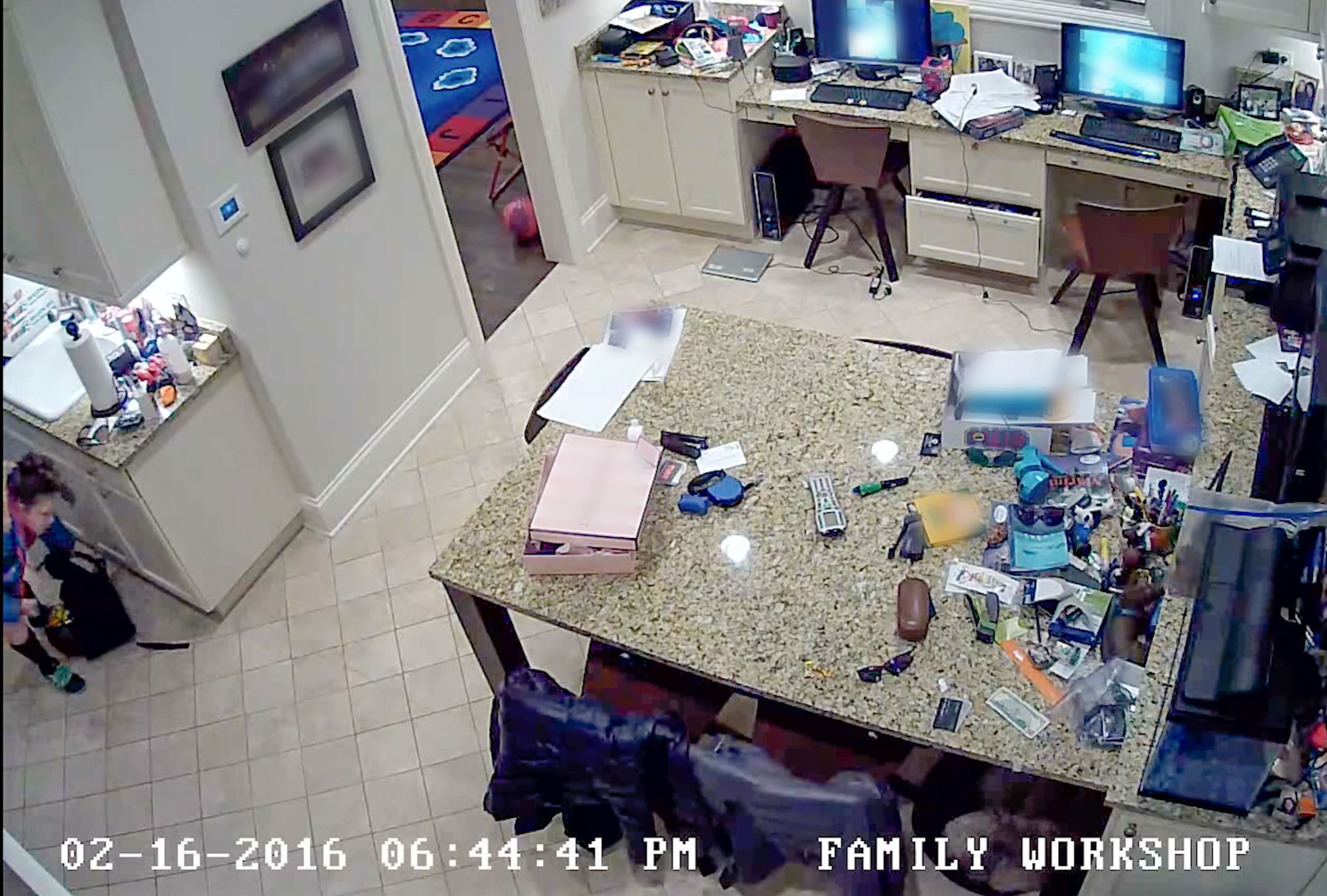 Security video catches hoverboard catching fire in home