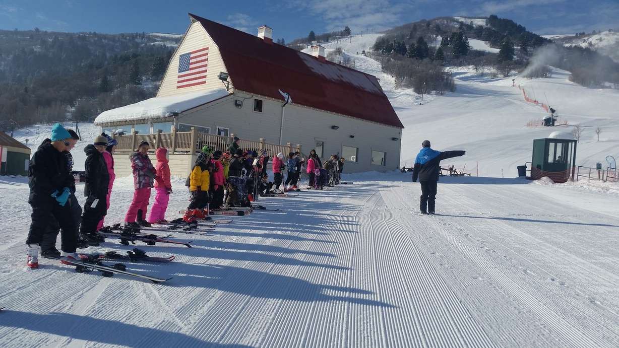The Nordic Valley barn largely destroyed in a blaze on Monday is shown intact in this undated photo.