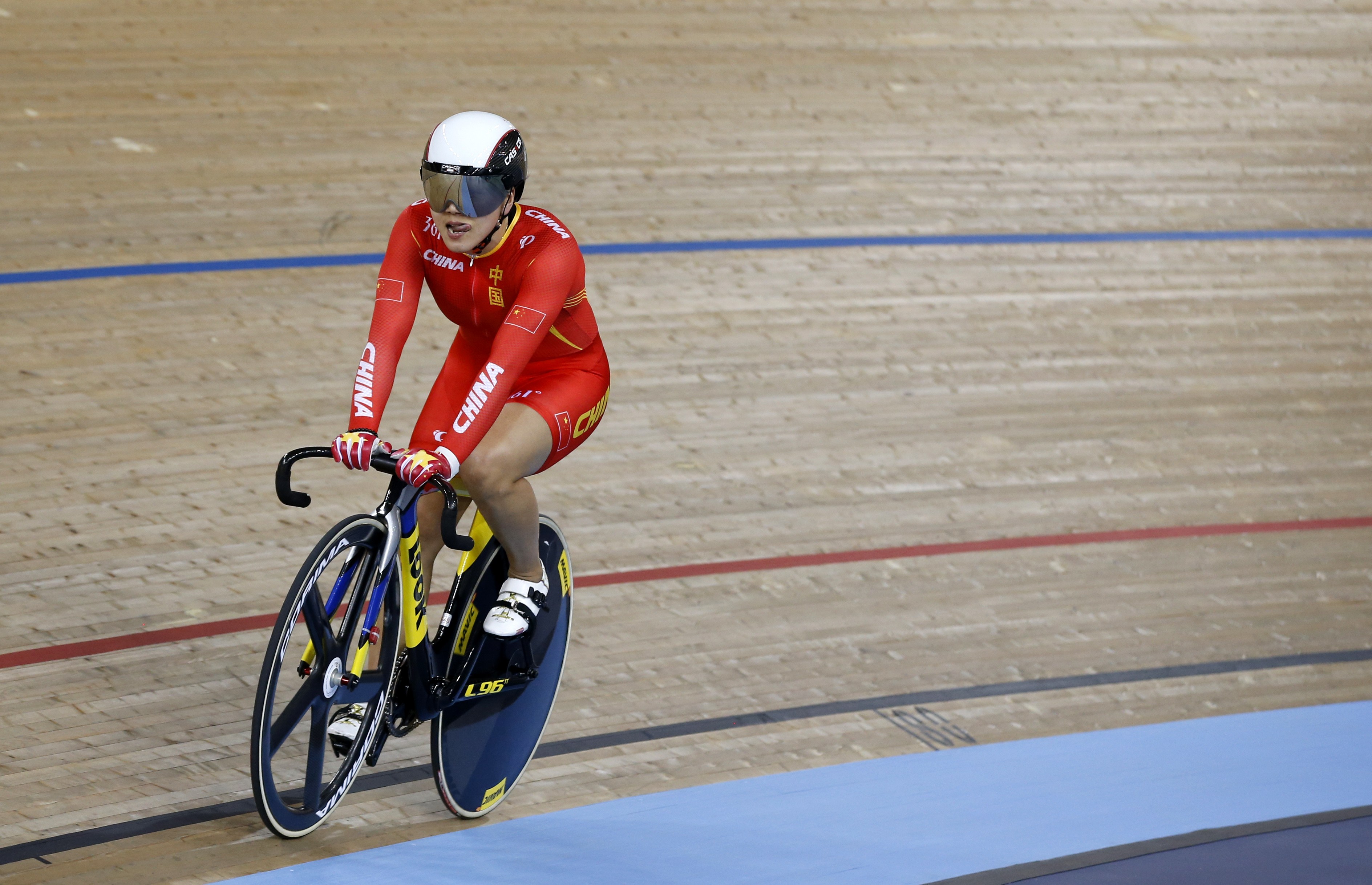 Russia takes gold in track sprint after penalty for China