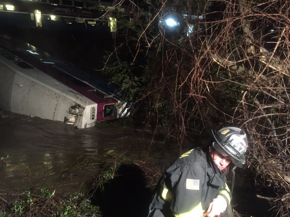 California train likely derailed by mudslide