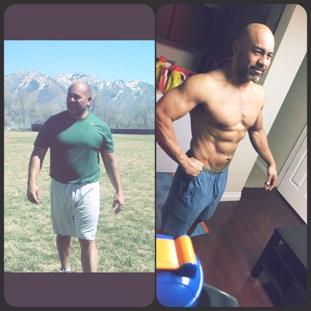 Virgil Pena before and after his weight loss. (Photo: Courtesy of Luis Pena)