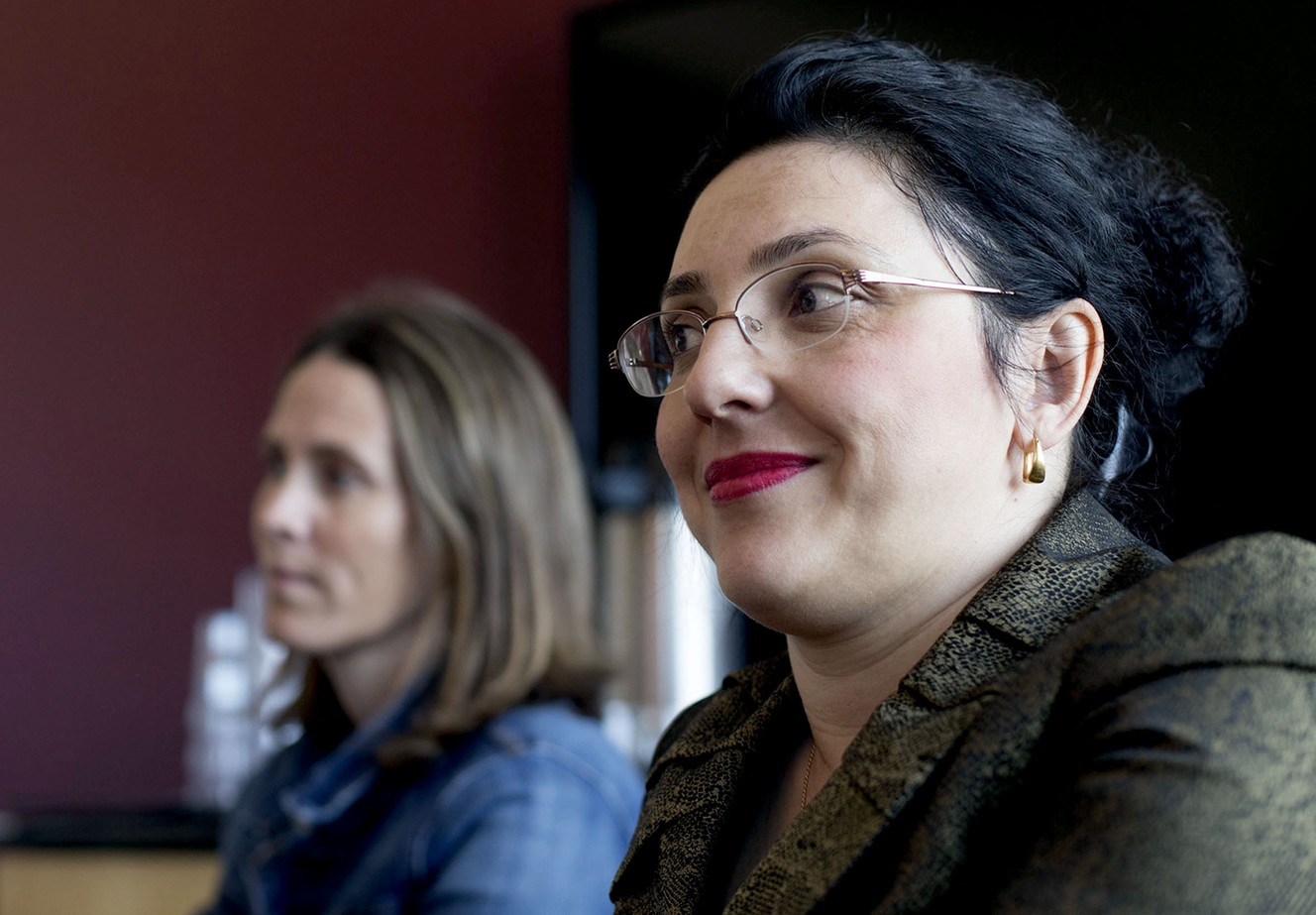 Erin Sullivan, staff attorney with the Disability Law Center, and Adina Zahradnikova, right, the center's executive director, discuss Richard Ramirez and the time he served in the Utah State Prison in Salt Lake City on Thursday, March 10, 2016. (Photo: Laura Seitz, Deseret News)