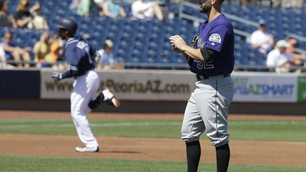 Chatwood goes 4 innings as Rockies tie Padres 5-all