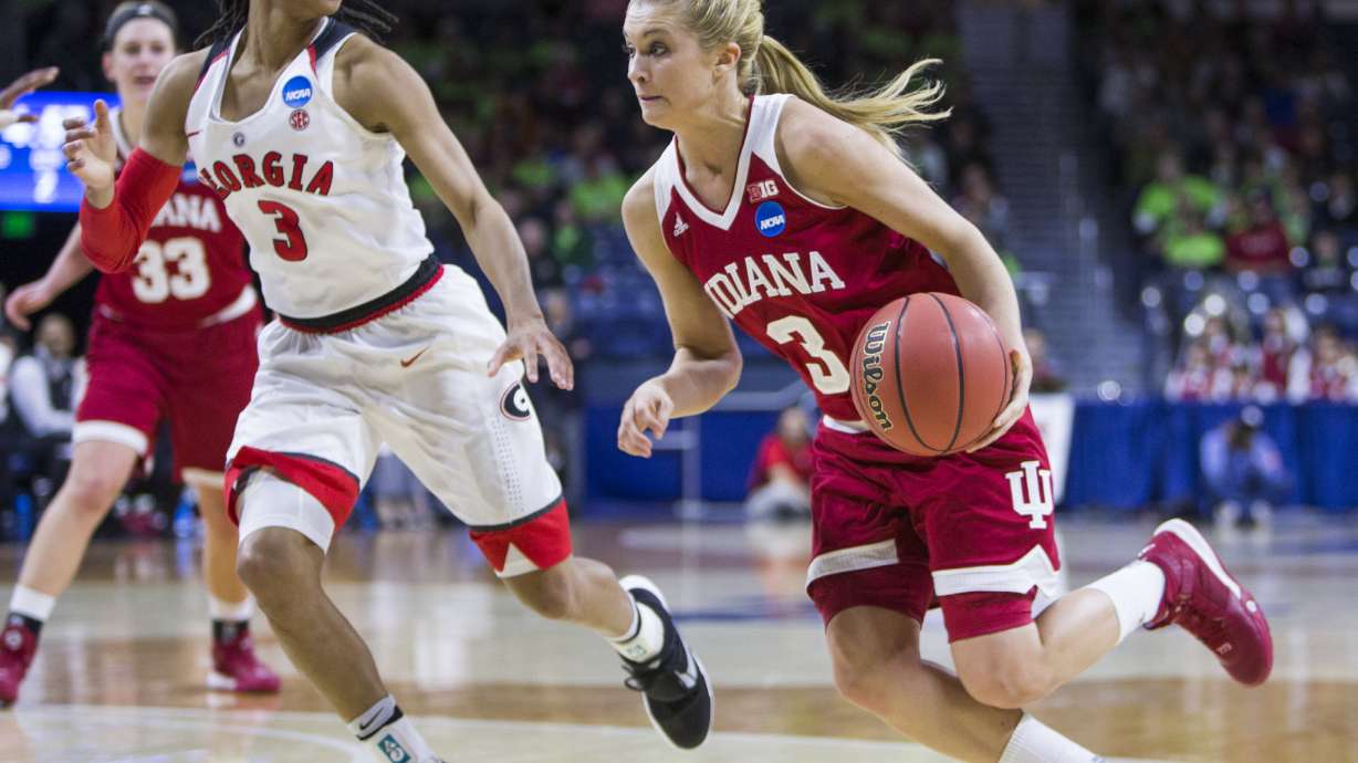 Buss scores 23, No. 9 seed Indiana defeats Georgia 62-58