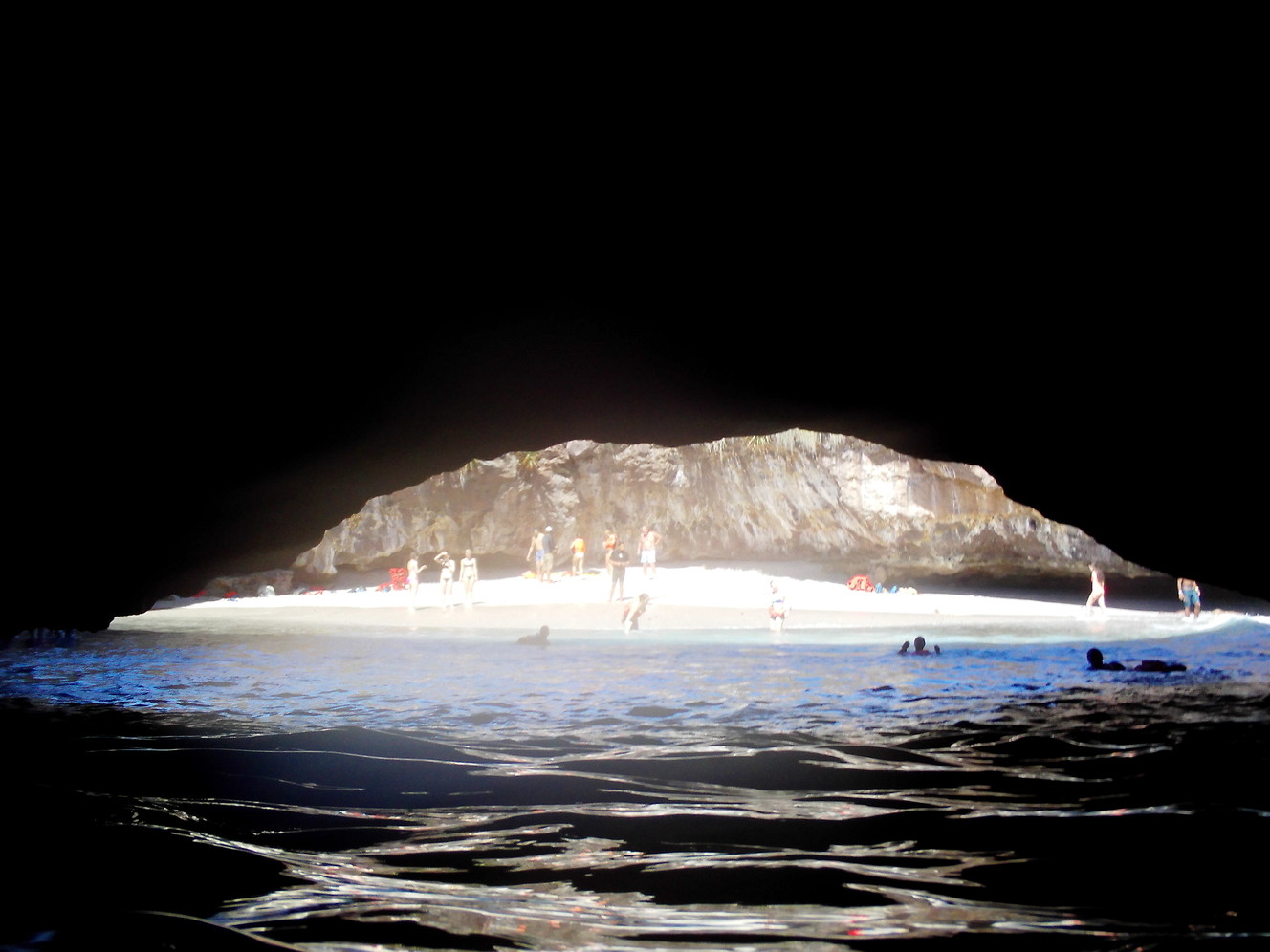 The only way to reach Playa del Amor is to swim through a narrow, 50-foot tunnel. (Photo: Grant Olsen)