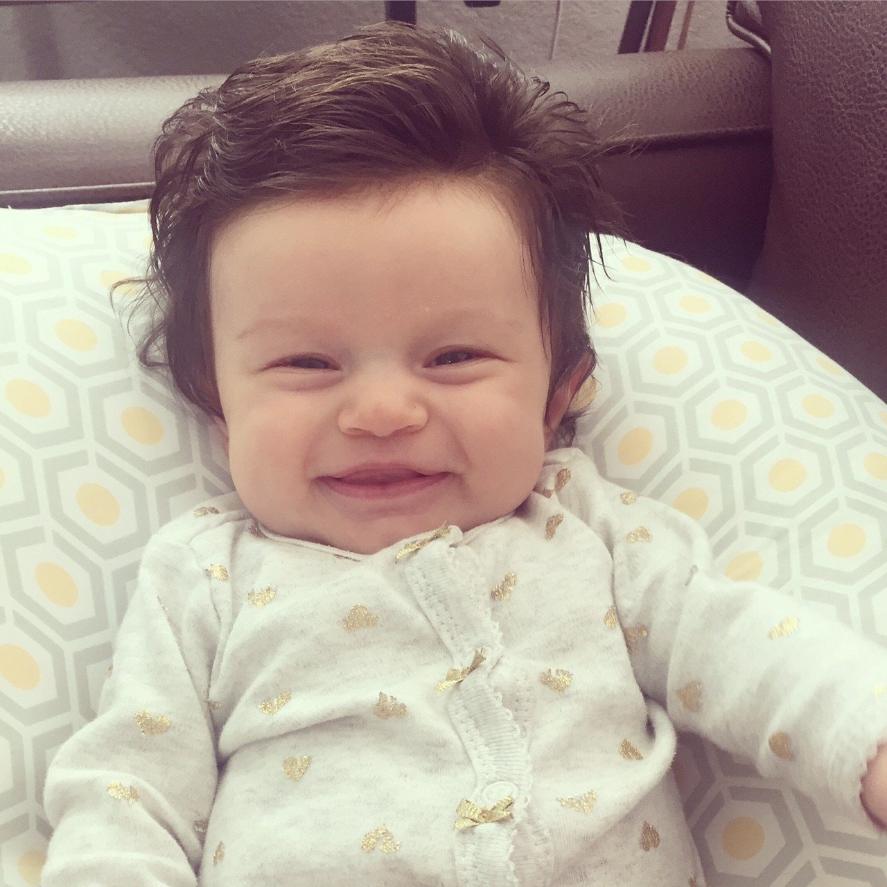 Full-haired baby becomes Internet star