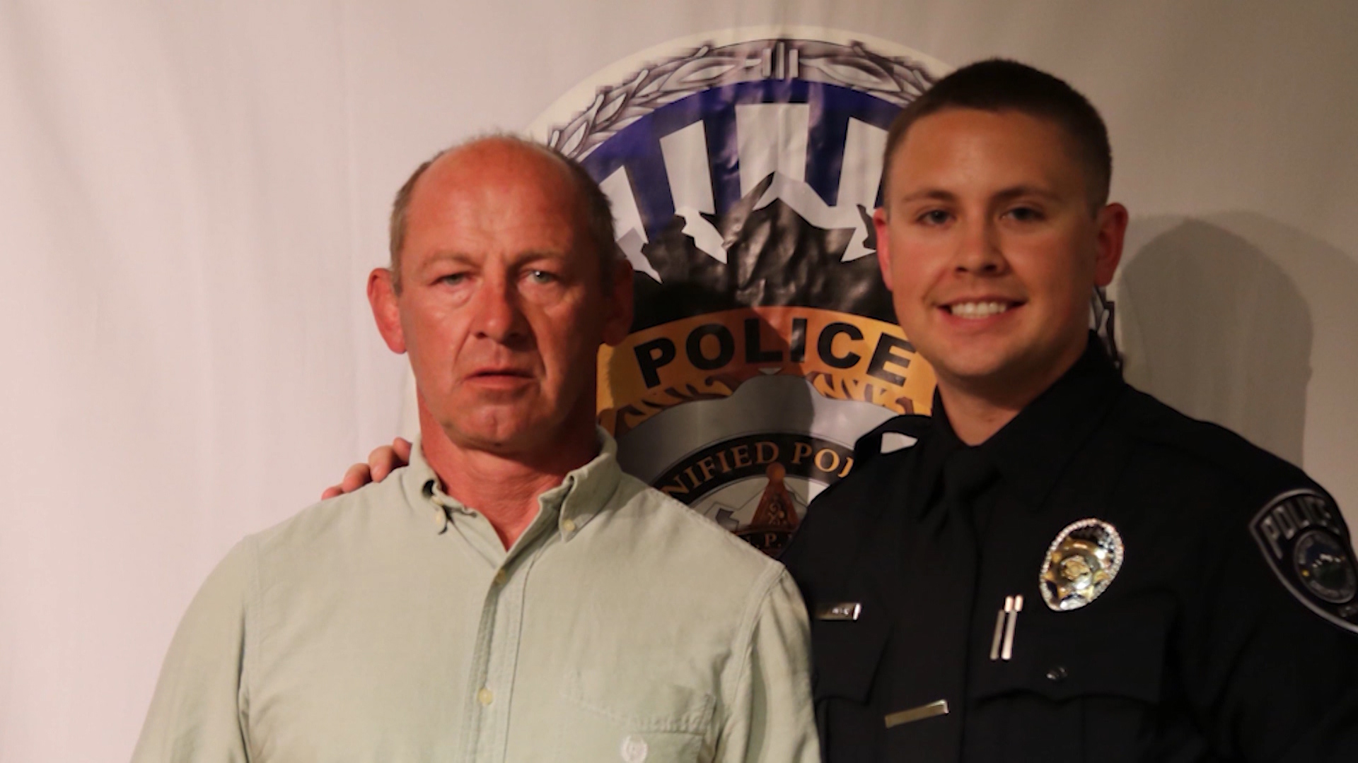 Brandon Sulich and his father. Photo: Family photo